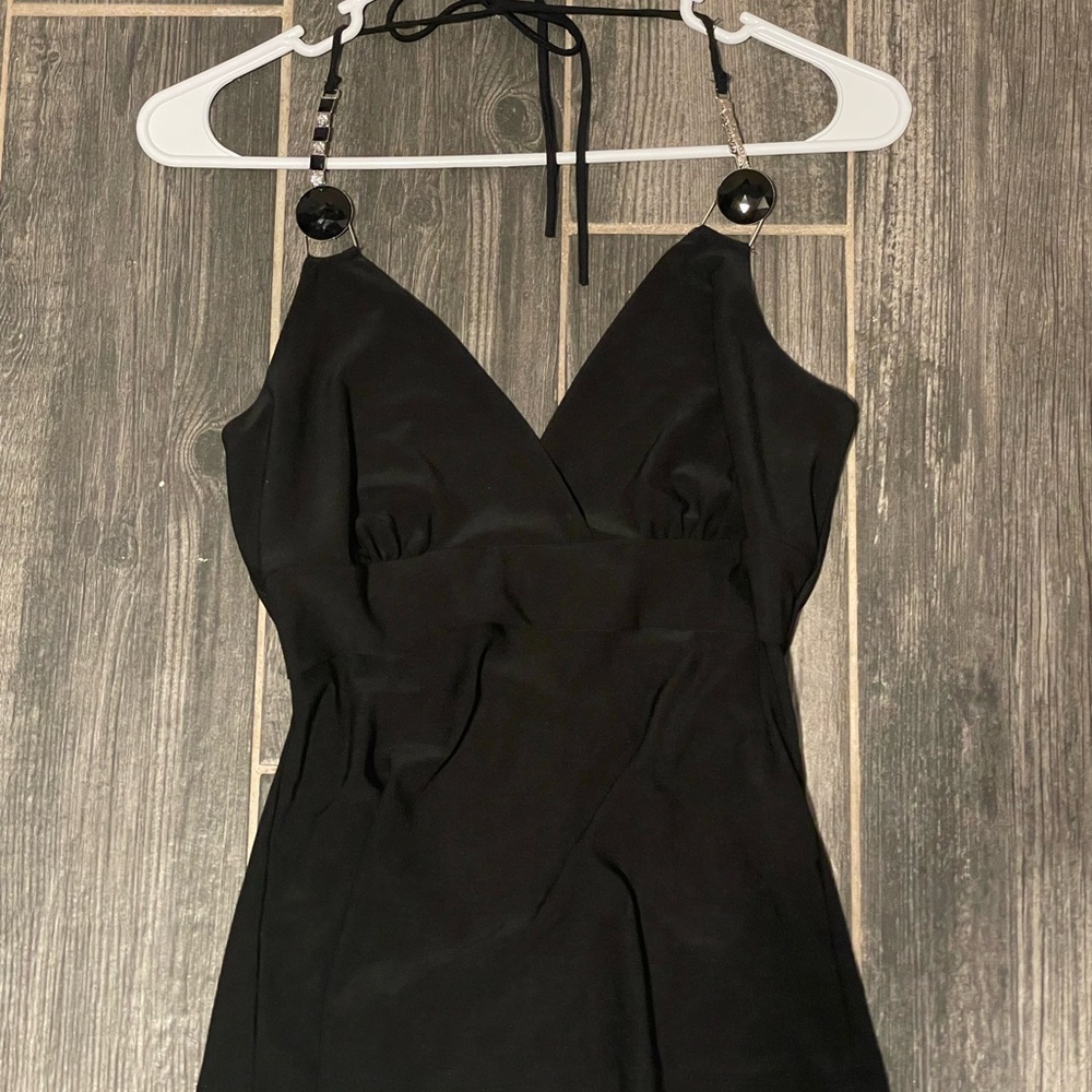 Source Unknown Black Halter Top